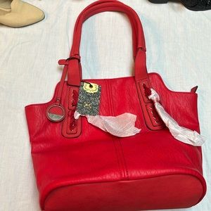 Red Leather MC BAG
